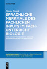 Buchcover Sprachliche Merkmale des fachlichen Inputs im Fachunterricht Biologie