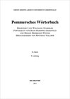 Buchcover Pommersches Wörterbuch / Pommersches Wörterbuch. BAND II, 9. Lieferung