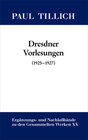 Buchcover Paul Tillich: Gesammelte Werke. Ergänzungs- und Nachlaßbände / Dresdner Vorlesungen