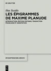 Buchcover Les Épigrammes de Maxime Planude