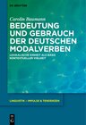 Buchcover Bedeutung und Gebrauch der deutschen Modalverben