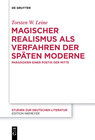 Buchcover Magischer Realismus als Verfahren der späten Moderne