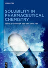 Buchcover Solubility in Pharmaceutical Chemistry