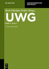 Buchcover UWG / §§ 3a-7