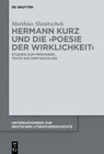 Buchcover Hermann Kurz und die 'Poesie der Wirklichkeit'