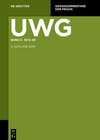 Buchcover UWG / §§ 8-20; § 23 GeschGehG; Register
