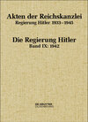 Buchcover Akten der Reichskanzlei, Regierung Hitler 1933-1945 / 1942
