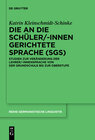 Buchcover Die an die Schüler/-innen gerichtete Sprache (SgS)