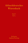 Buchcover Althochdeutsches Wörterbuch / K-L