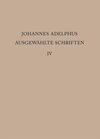 Buchcover Johannes Adelphus: Ausgewählte Schriften / Realienband