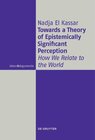 Buchcover Towards a Theory of Epistemically Significant Perception