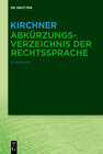Buchcover Kirchner – Abkürzungsverzeichnis der Rechtssprache