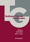 Buchcover Ferdinand Tönnies: Gesamtausgabe (TG) / 1900–1904