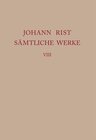 Buchcover Johann Rist: Sämtliche Werke / Dichtungen 1644–1646
