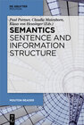 Buchcover Semantics - Sentence and Information Structure
