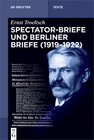 Buchcover Spectator-Briefe und Berliner Briefe (1919–1922)