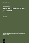 Buchcover Hans Goebl: Dialektometrische Studien / Hans Goebl: Dialektometrische Studien. Band 3