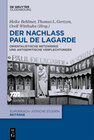 Buchcover Der Nachlass Paul de Lagarde