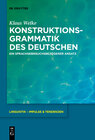 Buchcover Konstruktionsgrammatik des Deutschen
