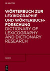 Buchcover Wörterbuch zur Lexikographie und Wörterbuchforschung / V – Z; Nachträge und Gesamtregister A – H