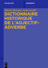 Buchcover Dictionnaire historique de l’adjectif-adverbe