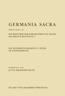 Buchcover Germania Sacra. Dritte Folge / Die Benediktinerabtei St. Peter im Schwarzwald. Die Bistümer der Kirchenprovinz Mainz. Da