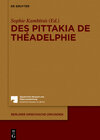 Buchcover Des pittakia de Théadelphie