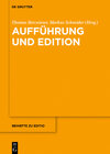 Buchcover Aufführung und Edition