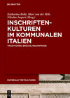 Buchcover Inschriftenkulturen im kommunalen Italien
