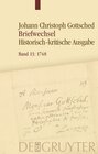 Buchcover Johann Christoph Gottsched: Johann Christoph und Luise Adelgunde... / Januar 1748 – Oktober 1748