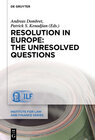 Buchcover Resolution in Europe: The Unresolved Questions