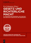 Buchcover Gesetz und richterliche Macht