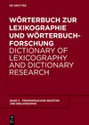 Buchcover Wörterbuch zur Lexikographie und Wörterbuchforschung / Äquivalentregister und Bibliographie