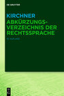 Buchcover Kirchner – Abkürzungsverzeichnis der Rechtssprache