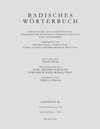 Buchcover Badisches Wörterbuch / Badisches Wörterbuch. Band V/Lieferung 85