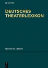 Buchcover Deutsches Theater-Lexikon / Berufe