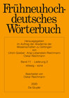 Buchcover Frühneuhochdeutsches Wörterbuch / stössig − süne