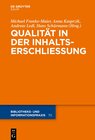 Buchcover Qualität in der Inhaltserschließung