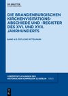 Buchcover Die Brandenburgischen Kirchenvisitations-Abschiede und -Register... / Die Mittelmark / Teil 3: Östliche Mittelmark