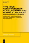 Buchcover Type Noun Constructions in Slavic, Germanic and Romance Languages