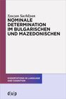 Buchcover Nominale Determination im Bulgarischen und Mazedonischen