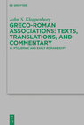 Buchcover Greco-Roman Associations / Ptolemaic and Early Roman Egypt