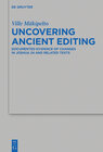 Buchcover Uncovering Ancient Editing