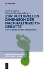 Buchcover Zur kulturellen Dimension der Nachhaltigkeitsdebatte