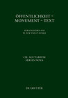 Buchcover Corpus inscriptionum Latinarum. Auctarium Series Nova / Öffentlichkeit - Monument - Text