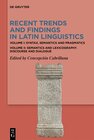 Buchcover Recent Trends and Findings in Latin Linguistics