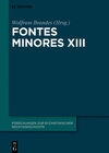 Buchcover Fontes Minores XIII