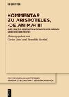 Buchcover Kommentar zu Aristoteles, ›De anima‹ (Buch III)