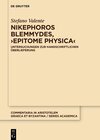 Buchcover Nikephoros Blemmydes, ›Epitome physica‹