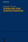 Buchcover Stärkung der Tarifautonomie